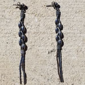 Vintage 80s silver dangle earrings